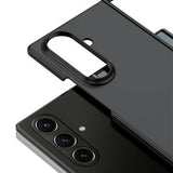 Samsung Galaxy Z Fold7 Plastikcover med ydre hærdet glasskærmbeskytter - Pink