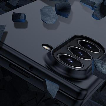 Samsung Galaxy Z Fold7 Plastikcover med ydre hærdet glasskærmbeskytter - Lilla