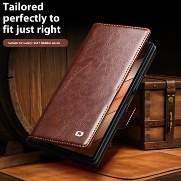 Samsung Galaxy Z Fold7 Qialino Classic Læderpung - Sort