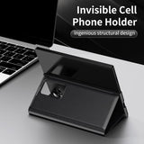Samsung Galaxy Z Fold7 Smart Clear View Flip-etui med kortholder - Sort