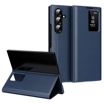 Samsung Galaxy Z Fold7 Smart Clear View Flip-etui med kortholder - Safir