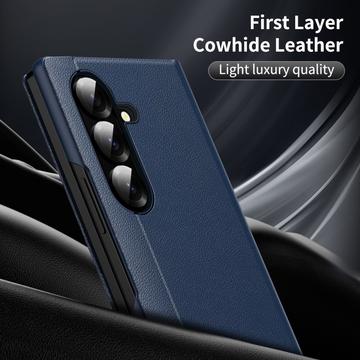 Samsung Galaxy Z Fold7 Smart Clear View Flip-etui med kortholder - Safir