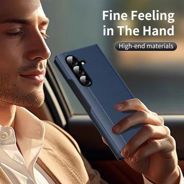 Samsung Galaxy Z Fold7 Smart Clear View Flip-etui med kortholder - Safir