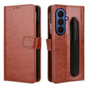 Samsung Galaxy Z Fold7 Pung Etui med Stativ - Brun