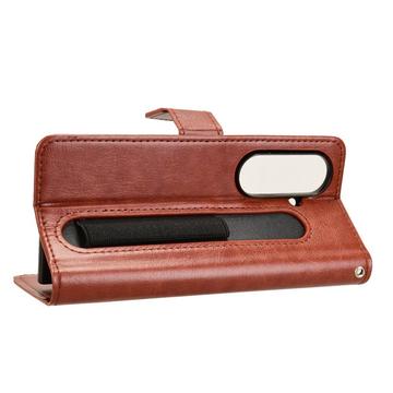Samsung Galaxy Z Fold7 Pung Etui med Stativ - Brun