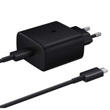 Samsung USB-C hurtig rejseoplader med kabel EP-TA845EBE / EP-DW767JBE - 45W - bulk - Sort