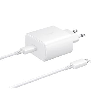 Samsung USB-C hurtig rejseoplader med kabel EP-TA845EWE - 45W - bulk - Hvid