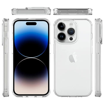 iPhone 15 Pro Ridsefast Hybrid Cover - Gennemsigtig