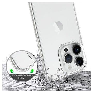 iPhone 15 Pro Ridsefast Hybrid Cover - Gennemsigtig