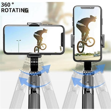Selfie Stang med Gimbal Stabilisator og Tripod Stativ L08