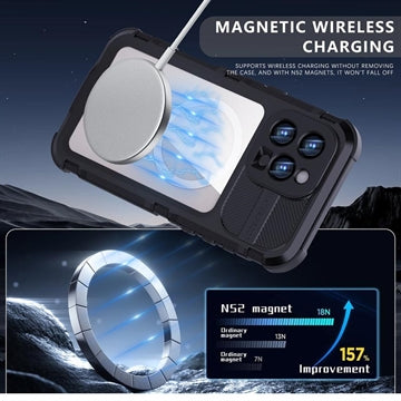 iPhone 16 Pro Max Shellbox M Series IP68 vandtæt cover - dykkercover med MagSafe-kompatibilitet - Sort