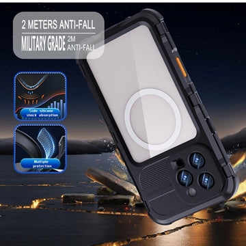 iPhone 16 Pro Max Shellbox M Series IP68 vandtæt cover - dykkercover med MagSafe-kompatibilitet - Sort