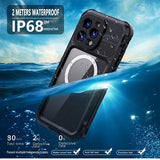 iPhone 16 Pro Max Shellbox M Series IP68 vandtæt cover - dykkercover med MagSafe-kompatibilitet - Sort