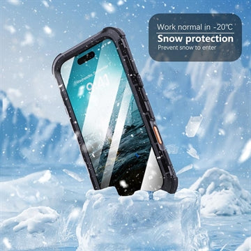 iPhone 16 Pro Max Shellbox M Series IP68 vandtæt cover - dykkercover med MagSafe-kompatibilitet - Sort