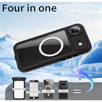 iPhone Air Shellbox M Series IP68 vandtæt cover - dykkercover med MagSafe-kompatibilitet - Sort