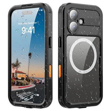 iPhone 17 Shellbox M Series IP68 vandtæt cover - dykkercover med MagSafe-kompatibilitet - Sort