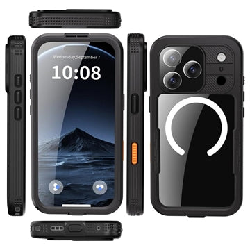 iPhone 17 Pro Max Shellbox M Series IP68 vandtæt cover - dykkercover med MagSafe-kompatibilitet - Sort