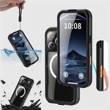 iPhone 17 Pro Max Shellbox M Series IP68 vandtæt cover - dykkercover med MagSafe-kompatibilitet - Sort