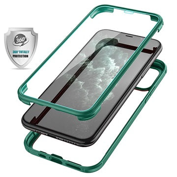 Shine&Protect 360 iPhone 11 Pro Max Hybrid Cover - Grøn / Klar
