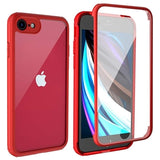 iPhone 7/8/SE (2020)/SE (2022) Shine&Protect 360 Hybrid Cover - Rød / Klar