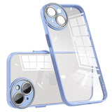 iPhone 14 Stødabsorberende Hybrid Cover med Kamerabeskytter - Babyblå