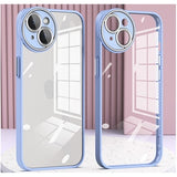 iPhone 14 Stødabsorberende Hybrid Cover med Kamerabeskytter - Babyblå