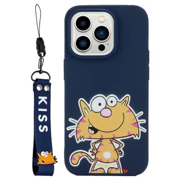 Kiss-serien iPhone 14 Pro TPU Cover med Rem - Kat