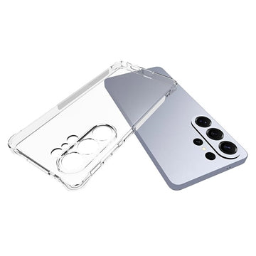 Samsung Galaxy S26 Ultra Stødsikkert Silikone Cover - Gennemsigtig