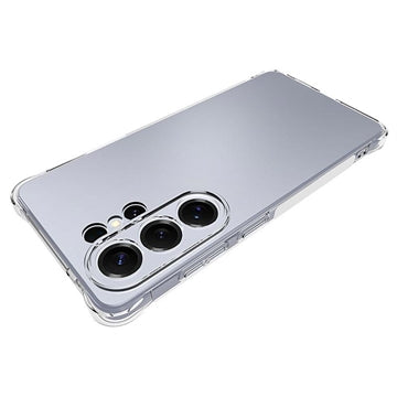 Samsung Galaxy S26 Ultra Stødsikkert Silikone Cover - Gennemsigtig