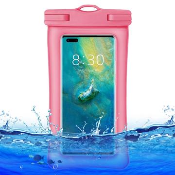 Stødsikkert vandtæt etui til smartphone m. rem - 7.2" - Pink
