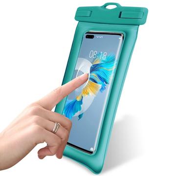 Stødsikkert vandtæt etui til smartphone m. rem - 7.2" - Hvid