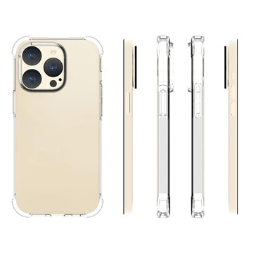 iPhone 15 Pro Stødsikkert TPU Cover - Gennemsigtig