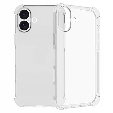 iPhone 16 Plus Stødsikkert TPU Cover - Gennemsigtig