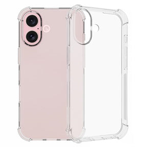 iPhone 16 Stødsikkert TPU Cover - Gennemsigtig