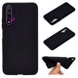 Huawei Nova 5T, Honor 20/20S Silikone Cover - Fleksibelt og Mat - Sort