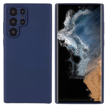 Silky Samsung Galaxy S22 Ultra 5G Silikone Cover - Mørkeblå