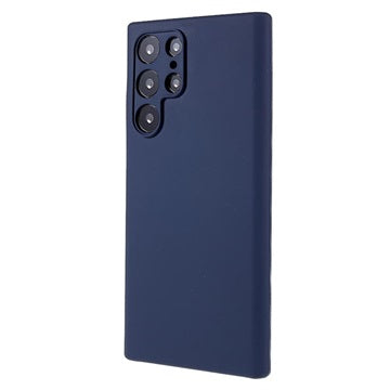 Silky Samsung Galaxy S22 Ultra 5G Silikone Cover - Mørkeblå