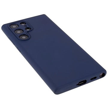 Silky Samsung Galaxy S22 Ultra 5G Silikone Cover - Mørkeblå