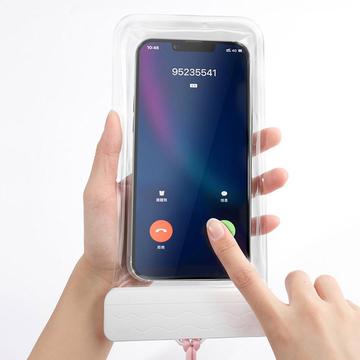 Vandtæt smartphone-etui med glidemekanisme - 7.2" - Hvid