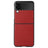 Samsung Galaxy Z Flip3 5G Slim Cover - Ægte Læder - Rød