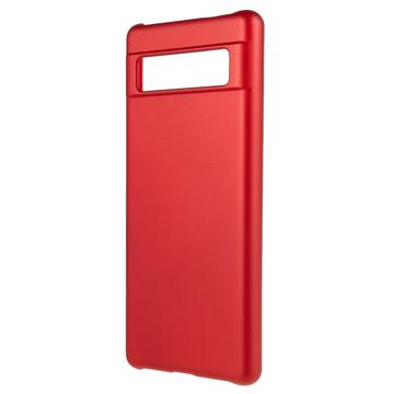 Google Pixel 7a Gummibelagt Plastik Cover - Rød