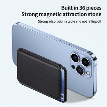 Slank magnetisk kortholder - MagSafe-kompatibel - sort