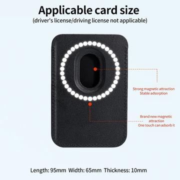 Slank magnetisk kortholder - MagSafe-kompatibel - sort