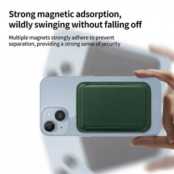 Slank magnetisk kortholder - MagSafe-kompatibel - Grøn