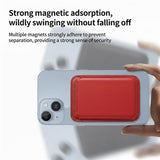 Slank magnetisk kortholder - MagSafe-kompatibel - rød