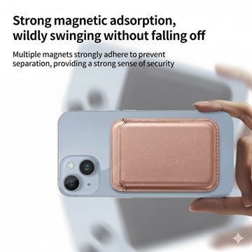 Slank magnetisk kortholder - MagSafe-kompatibel - rosaguld