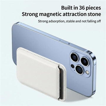 Slank magnetisk kortholder - MagSafe-kompatibel - hvid