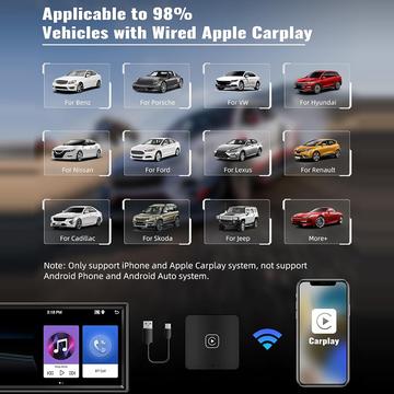 Smart AI-boks / trådløs CarPlay- og Android Auto-adapter