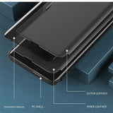 Samsung Galaxy A07 4G Smart Clear View Flip Cover - Sort