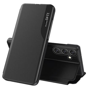 Samsung Galaxy A17 Smart Clear View Flip Cover - Sort